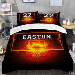 Personalized Basketball Hoop Comforter with Name and Number