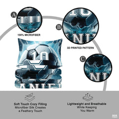 Custom Soccer Player Custom Name Number Comforter Set, Boys Room Decor