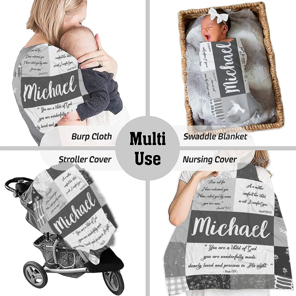 Scale reference guide comparing multiple blanket dimension choices alongside adult silhouette