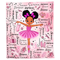 Enchanting ballerina girl portrait surrounded by pointe slippers and floral dance details.