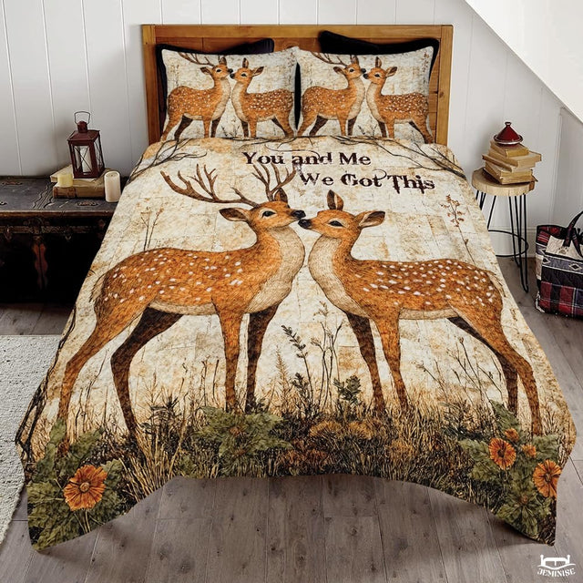 Personalized Wildlife Deer Comforter with Buck