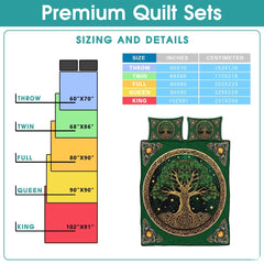 Personalized Yggdrasil Tree of Life Quilt Sets, Machine Washable