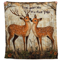 Personalized Wildlife Deer Comforter with Buck