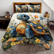 Sea Turtle Pattern Quilt, Animal Patchwork Sea Turtle Quilt Set