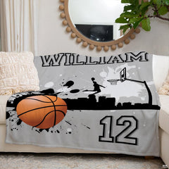 Close-up perspective of varsity typography and athletic court print illustration