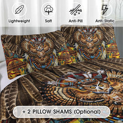 Matching pillowcase detail for southwestern bedding set showing coordinating Aztec pattern print