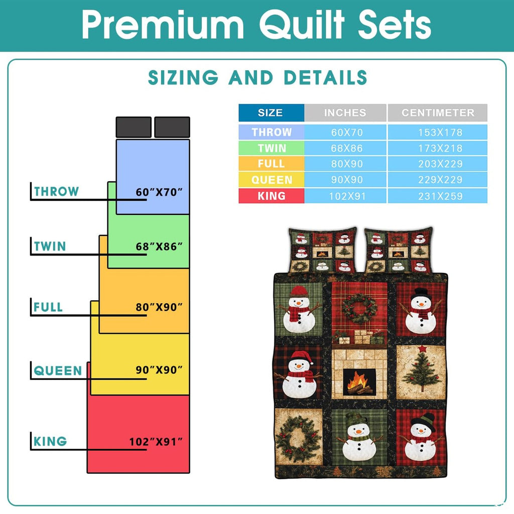 Detailed view of Christmas patchwork bedding with forest green and rustic red plaid squares.