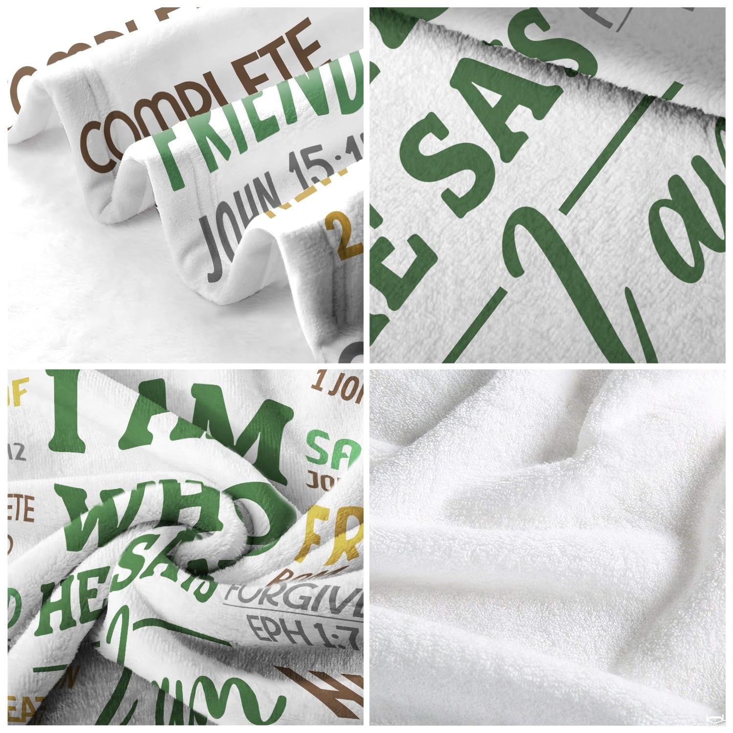 I Am Who He Says I Am Christian Scripture Blanket – Inspirational Bible Verse Faith Gift