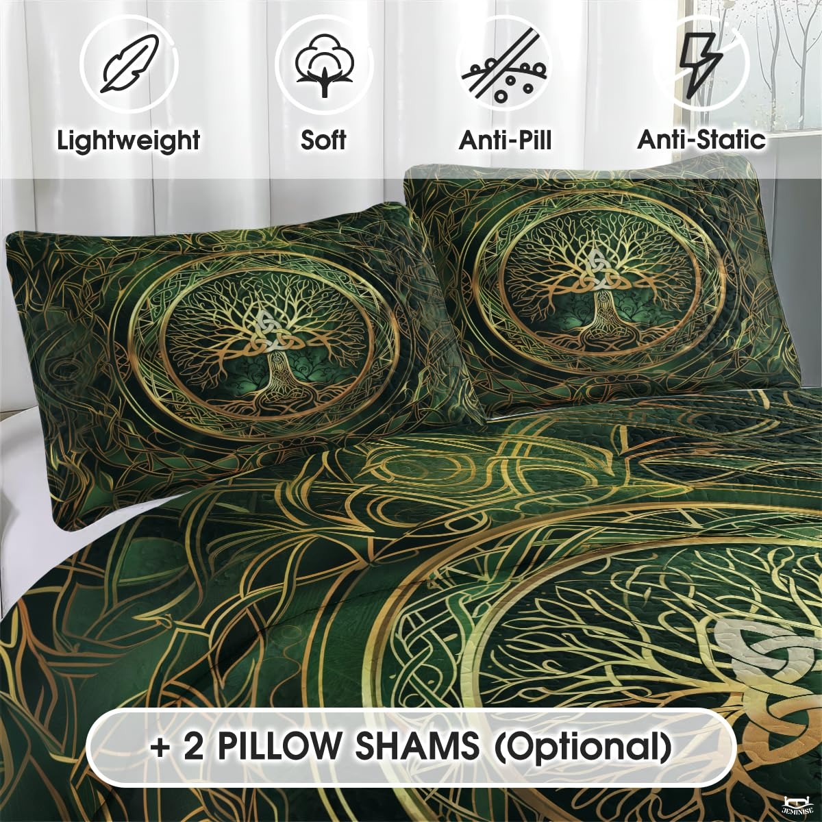 Personalized Celtic Tree of Life Yggdrasil Quilt Sets
