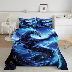 Galaxy Dragon Comforter Throw & Blanket - Twin to King Sizes, Ultra-Soft Lightweight, Animal Gifts for Dragon Lovers