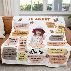 Personalized Christian Affirmation Butterflies Th - Christian Blankets
