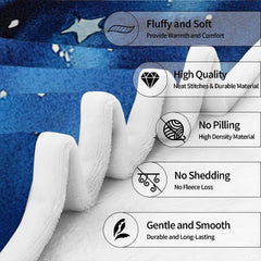 Starry night bedroom arrangement showcasing fantasy dragon bedding under celestial moonlight.