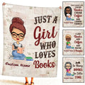 Jeminise Customized Reading Blanket for Book Lovers, Personalized Daughter Gift