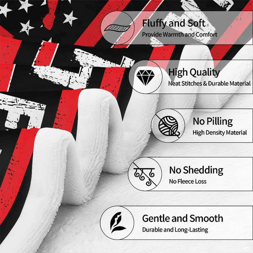 Baseball batter American flag throw blanket view 7 highlighting red flag stripes, stars, and room styling