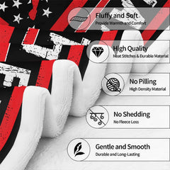 Baseball batter American flag throw blanket view 7 highlighting red flag stripes, stars, and room styling