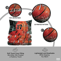 Personalized Basketball Shattered Glass Comforter with Name and Number