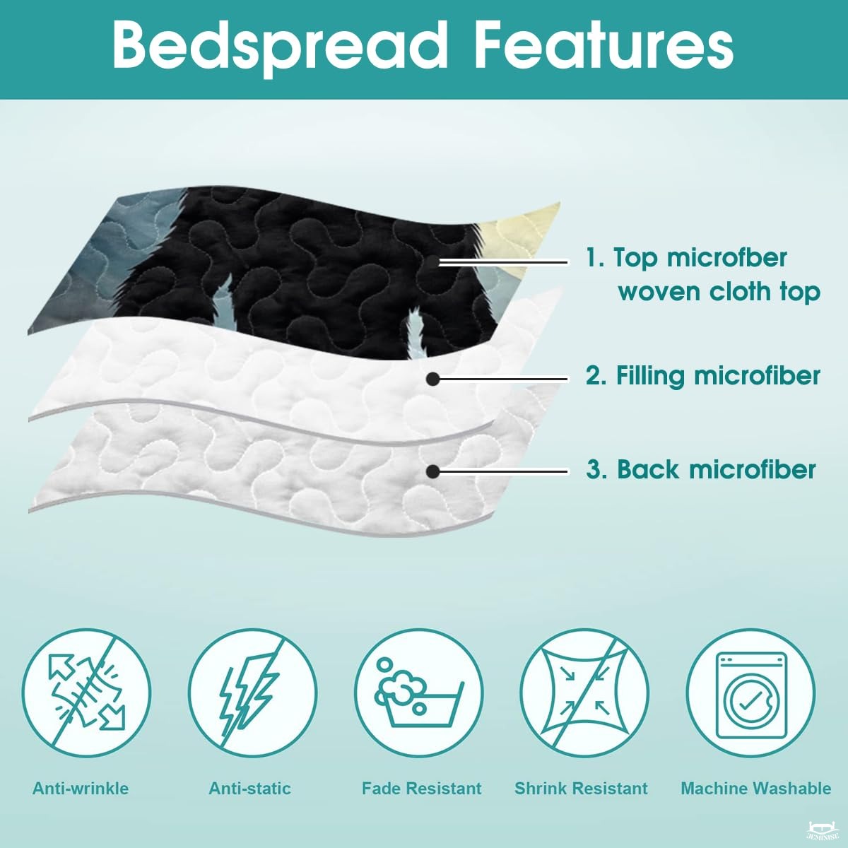 Personalized Bigfoot Silhouette Forest Night Scene Quilt Set