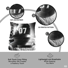 Custom Soccer Net with Number 07 Comforter Set, Machine Washable