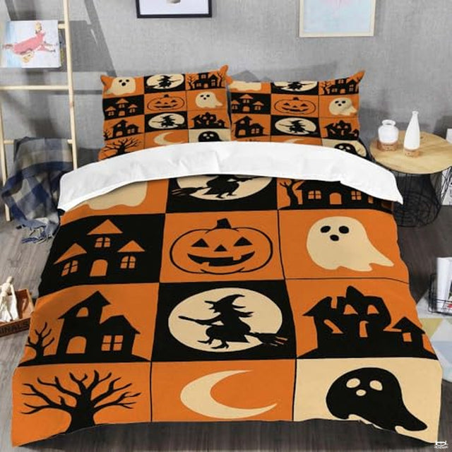 Halloween grid icons patchwork bedding - view 2