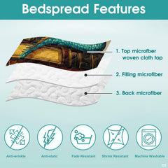 Detailed view highlighting coiled dragon tail artwork resting against classic book spines.