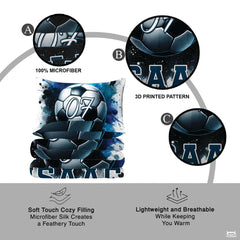 Custom Soccer Ball with Number 07 Comforter Set, Machine W - Design 17