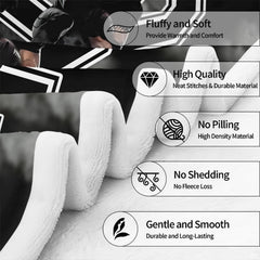 Full spread presentation of football running back throw blanket celebrating breakaway speed