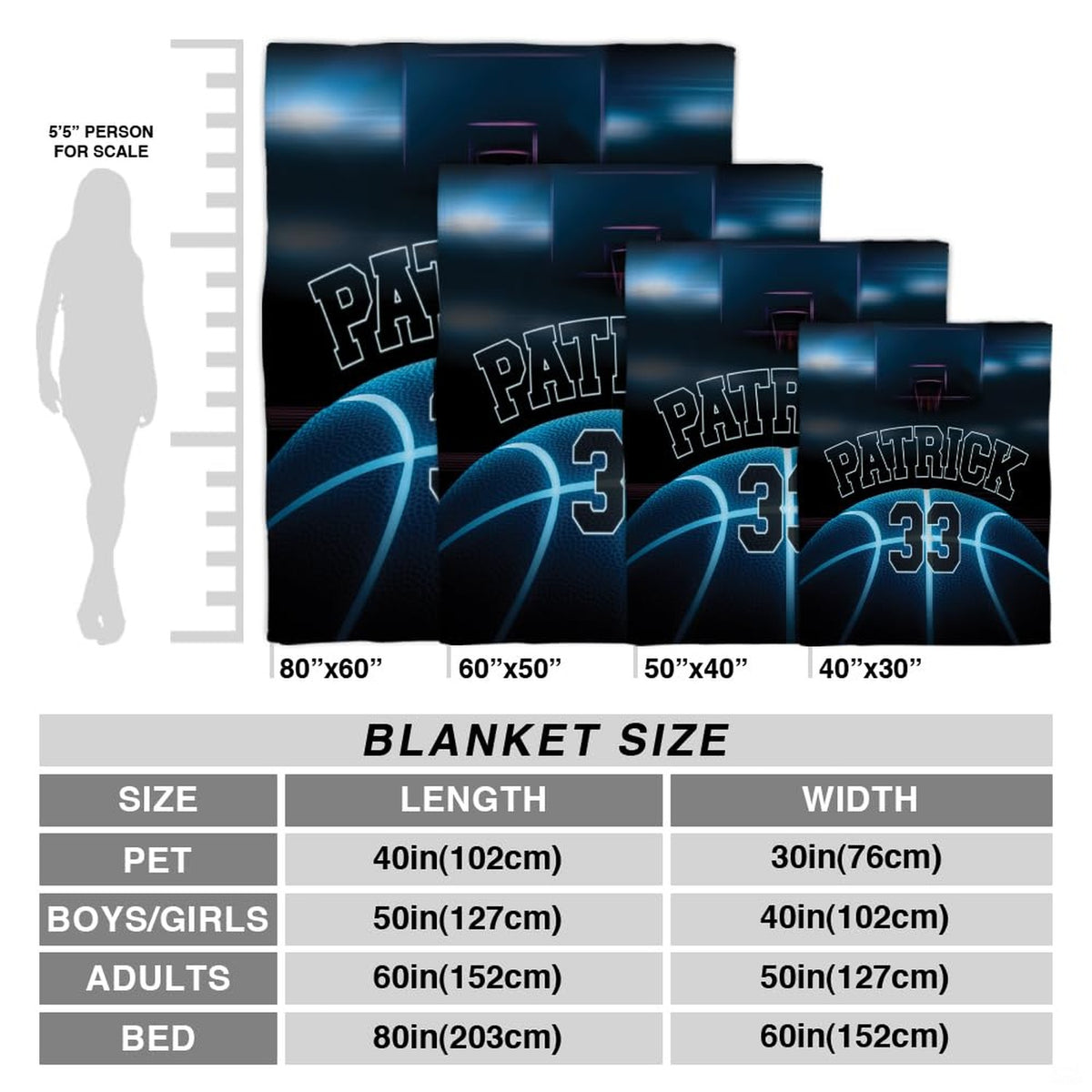 Neon basketball court throw blanket view 4 highlighting glowing blue basketball channels and hoop silhouette