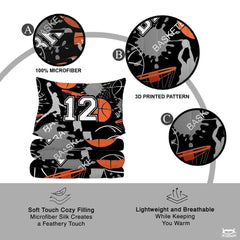 Personalized Basketball Players and Hoops Comforter with Name and Number