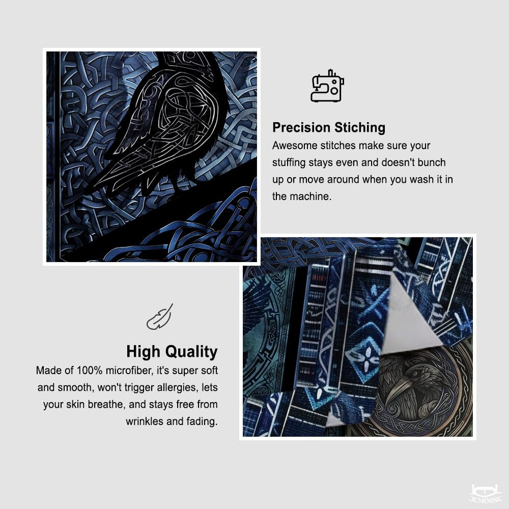 Norse Mythology Raven Within Celtic Knot Frame Quilt