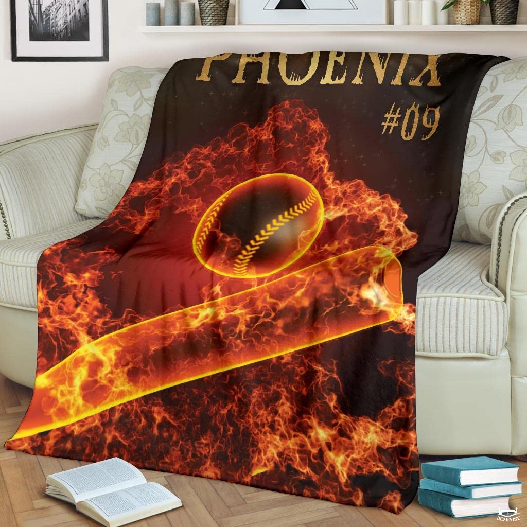 Custom Name Catcher Batter Baseball Baseball Throw, Baseball Blanket Gift Baseball Bedding Gift for Adult, Christmas New Years Gift for Baseball Player, Pitcher Gift (Baseball Design 12)