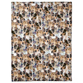 All-over pattern display showing a dense photo collage of smiling shorthaired collie dog portraits.