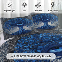 Custom Celtic Tree of Life Quilt Set with Fantasy Central Eye Artwork