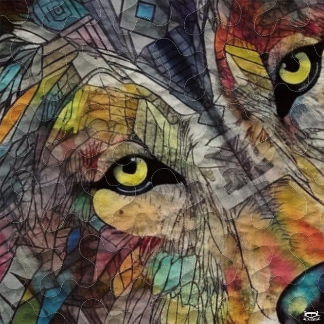 Custom Wildlife Wolf Head Close Up Portrait Comforter