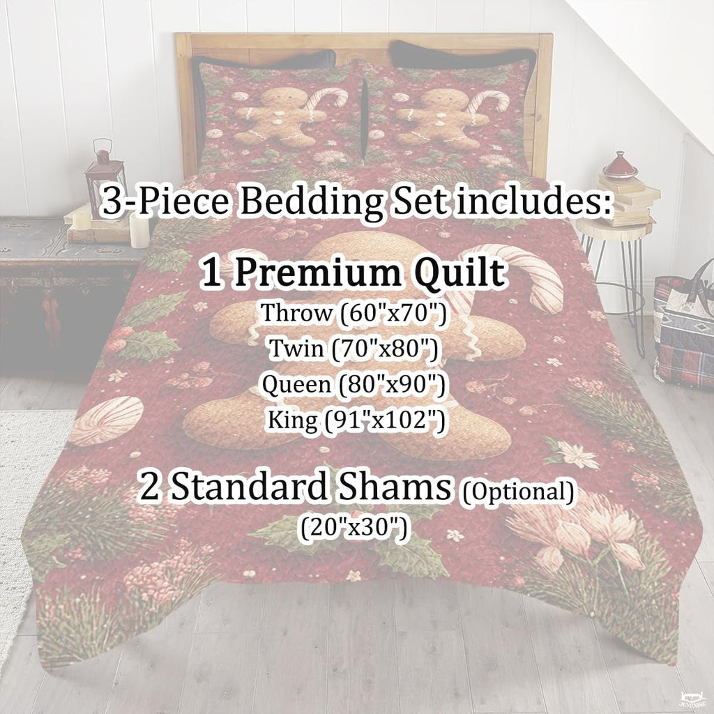 Graphic overview outlining included bedding set components and rectangular measurements.