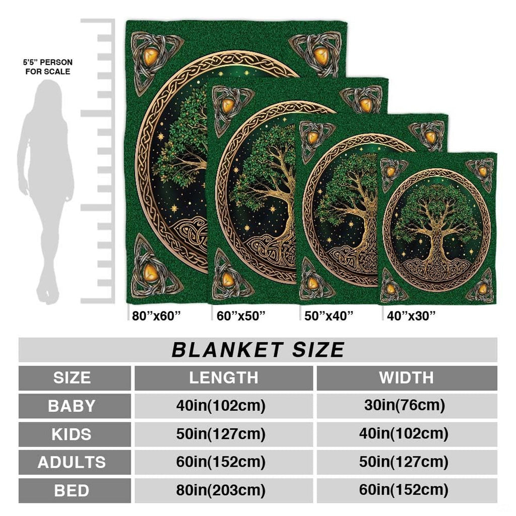 Gleaming amber gem and triquetra corner accent on emerald textured Celtic bedding.