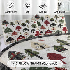 Matching pillowcase detail for winter bedding set featuring coordinating snowy snowman artwork