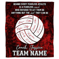 Bedding display showcasing bold thematic accent appreciation lettering and volleyball setting rules graphic theme.