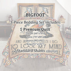 Full bedroom display of inspirational Sasquatch bedding styled with rustic cabin and lodge room decor