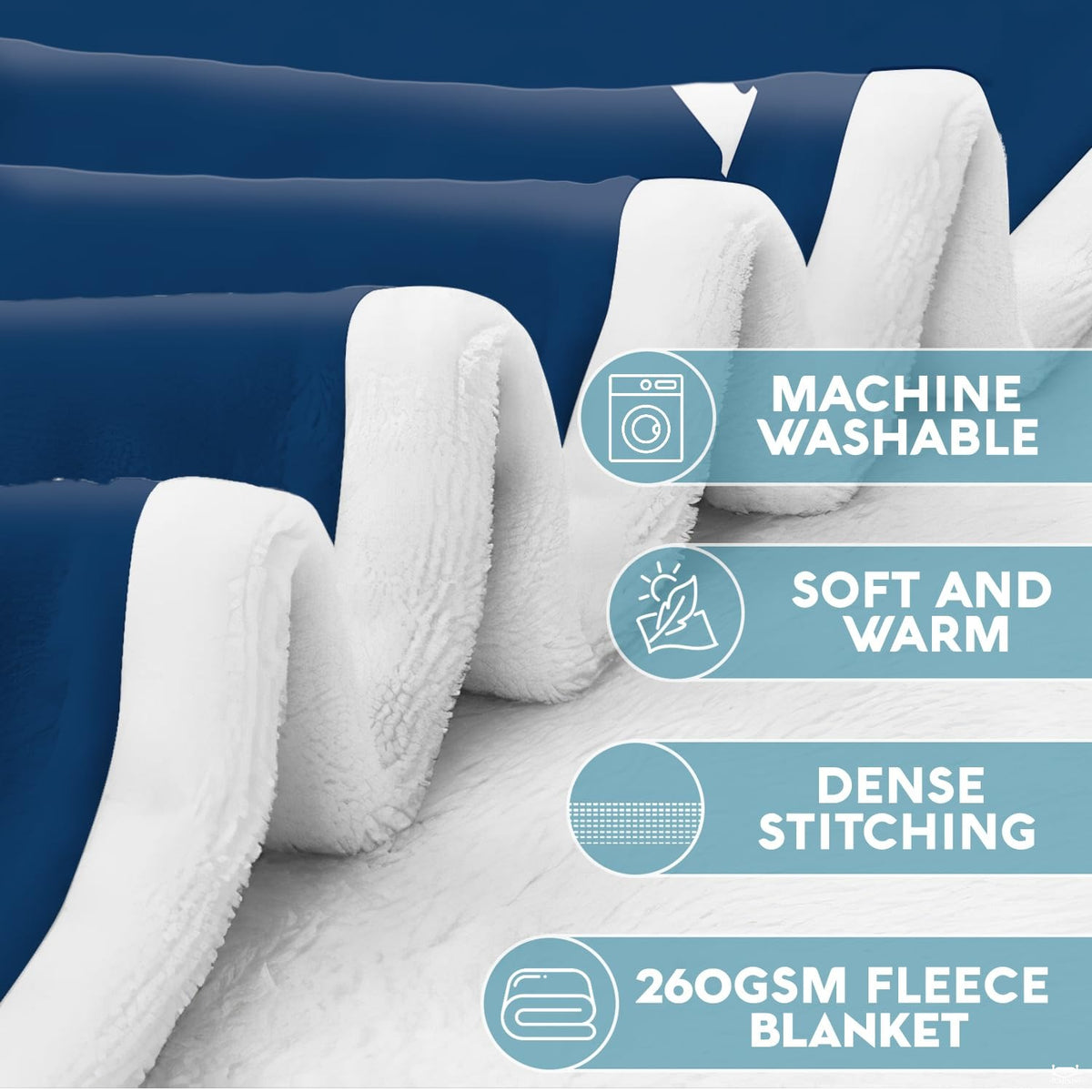 Seaside aesthetic bedding set highlighting high-contrast anchor motif and dark navy palette.