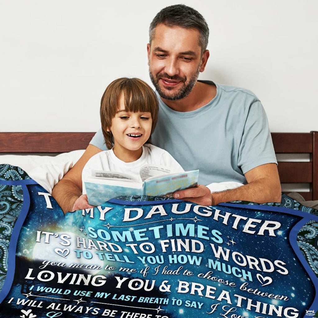 Father lion and cub moonlight paisley border blanket showing guardian lion and starry sky view 3