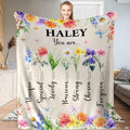 Custom Inspirational Floral Butterfly Bible Verse Blanket