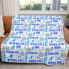 Clean visual design showing royal blue sports motifs and modern line art.