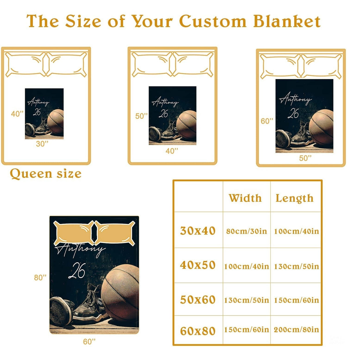 Basketball shoes blanket bed size guide
