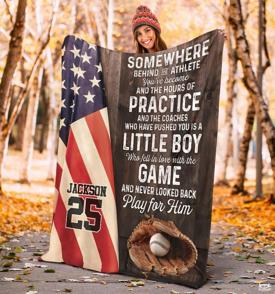 Custom Name Catcher Batter Baseball Baseball Throw, Baseball Blanket Gift Baseball Bedding Gift for Adult, Christmas New Years Gift for Baseball Player, Pitcher Gift (Baseball Design 11)