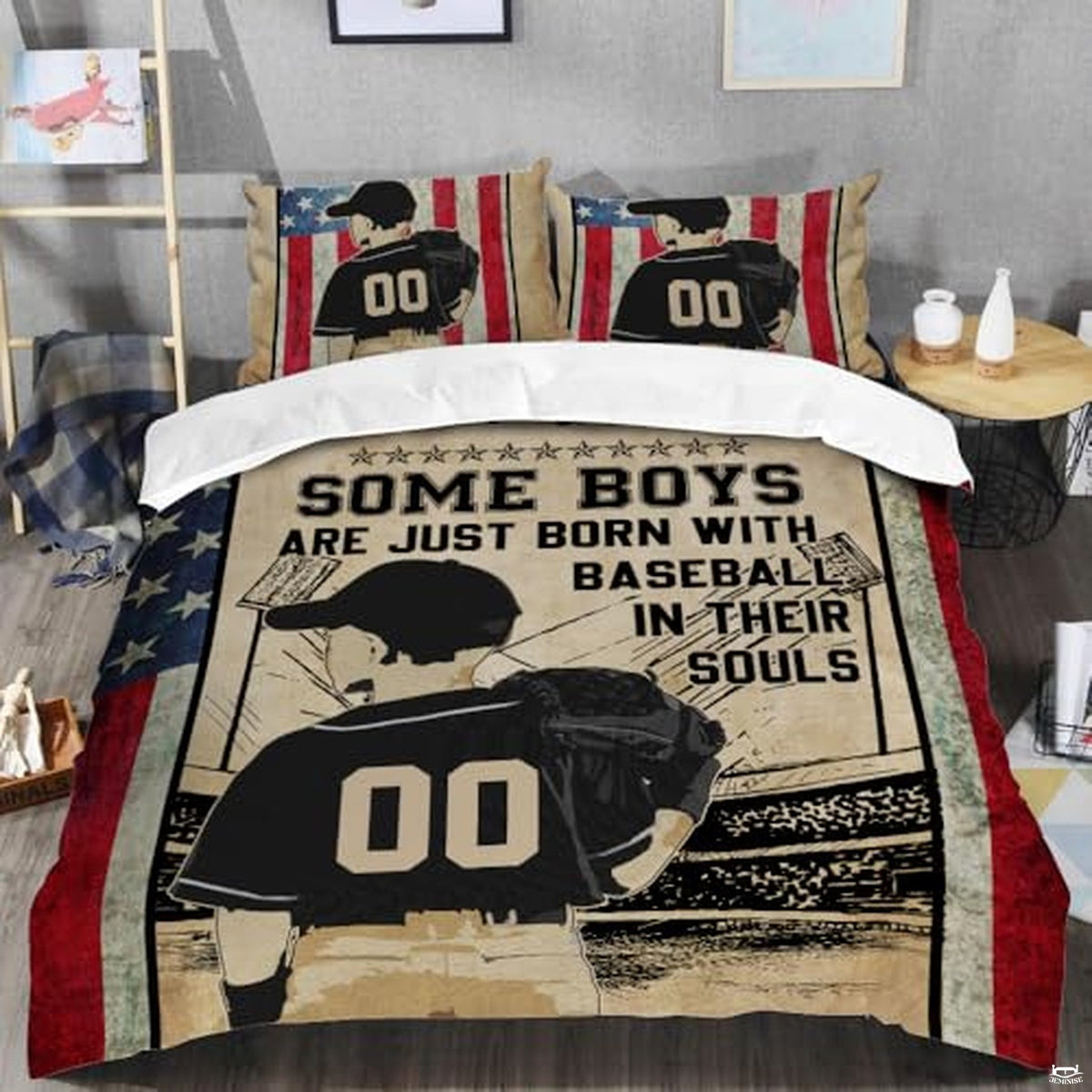 Custom Baseball Boy Bedding Set, Baseball Duvet Cover King Queen Twin Full Microfiber Lightweight for Boys, Sport Bedroom Decor