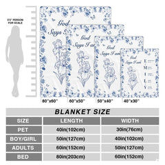 Custom Emily God Says I Am Blanket, Machine Washable