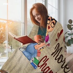 Jeminise Customized Reading Blanket for Book Lovers, Personalized Daughter Gift