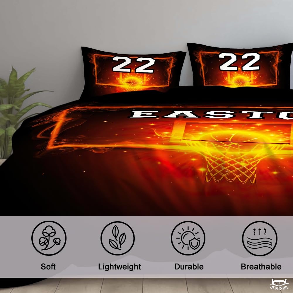 Personalized Basketball Hoop Comforter with Name and Number