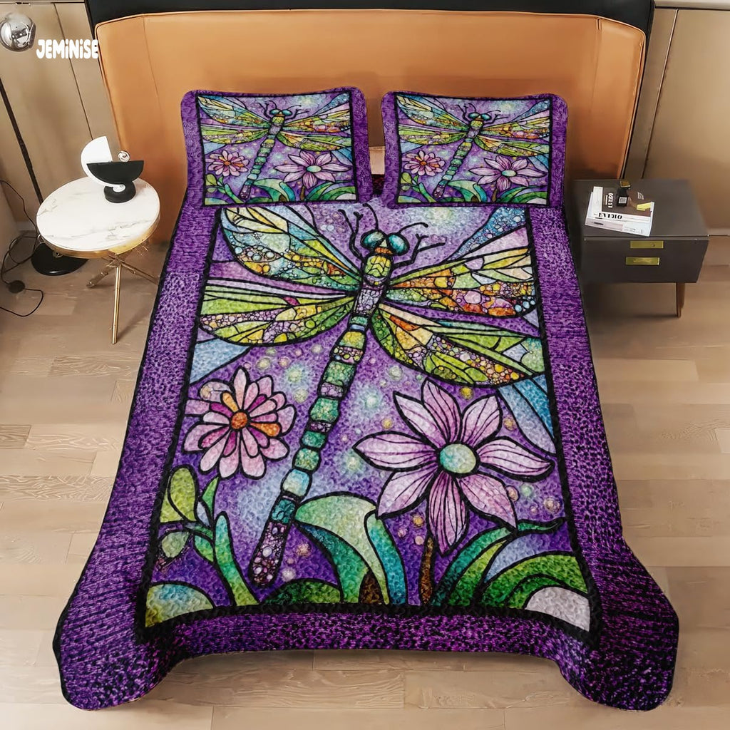 Jeminise Cat Farmhouse Quilt Set, Cozy Animal Bedding