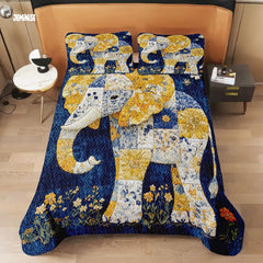 Jeminise Cat Farmhouse Quilt Set, Cozy Animal Bedding